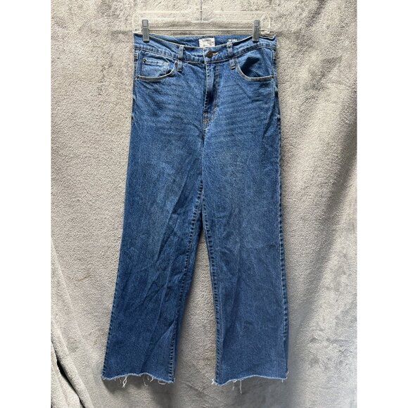 Kensie Jeans Denim - Kensie Jeans Women’s 4 27 The Carla High Rise Wide Leg Denim Blue Wash  Retro